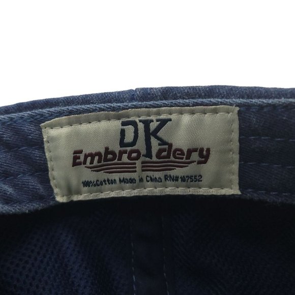 Ft Myers Beach Florida Marlin Fishing Tuck Strap Cap Trucker Baseball Hat Denim - Picture 12 of 12